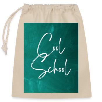 Cool School - Verschließbarer Geschenkbeutel aus Baumwolle (25x30cm) - Natur - Vorne