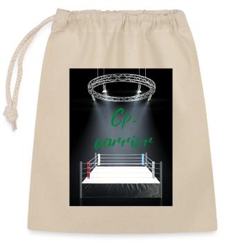 CP Guerrier - Sac cadeau en coton avec cordon (25 x 30 cm) - nature - Devant