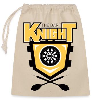 Dart Knight Emblem - Verschließbarer Geschenkbeutel aus Baumwolle (25x30cm) - Natur - Vorne