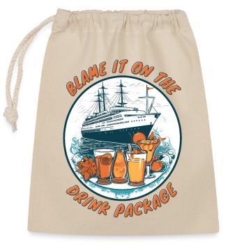 Blame It On The Drink Package - Closable cotton gift bag (25x30cm) - nature - Front
