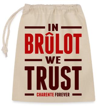 In brûlot we trust - Sac cadeau en coton avec cordon (25 x 30 cm) - nature - Devant