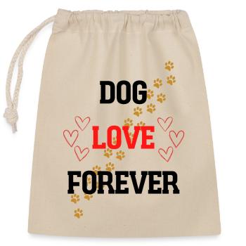 L’AMOUR DU CHIEN POUR TOUJOURS - Sac cadeau en coton avec cordon (25 x 30 cm) - nature - Devant