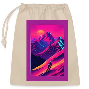 Berge - Verschließbarer Geschenkbeutel aus Baumwolle (25x30cm) - Natur - Vorne