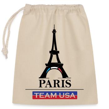 Paris team USA Sport Spiele Athlet Sportler Symbol - Verschließbarer Geschenkbeutel aus Baumwolle (25x30cm) - Natur - Vorne