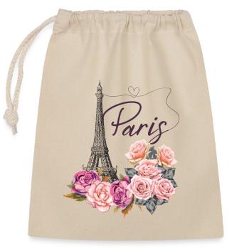 Paris - Sac cadeau en coton avec cordon (25 x 30 cm) - nature - Devant