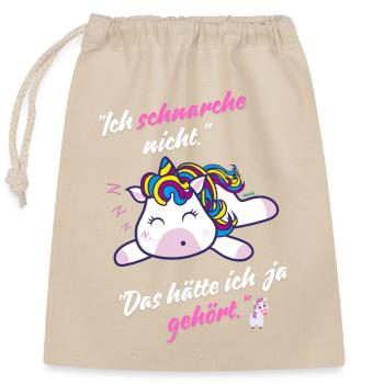 Schlaf-Shirt - Verschließbarer Geschenkbeutel aus Baumwolle (25x30cm) - Natur - Vorne