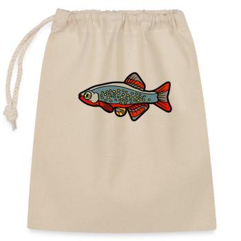 Danio actif - Sac cadeau en coton avec cordon (25 x 30 cm) - nature - Devant