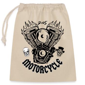 MOTORCYCLE - Closable cotton gift bag (25x30cm) - nature - Front