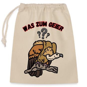 WHAT THE HELL - Closable cotton gift bag (25x30cm) - nature - Front