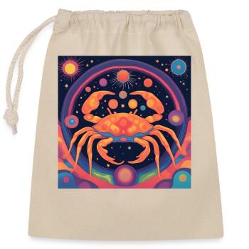 Cancer Cancers Cadeau du zodiaque - Sac cadeau en coton avec cordon (25 x 30 cm) - nature - Devant