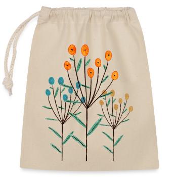 Plants - Closable cotton gift bag (25x30cm) - nature - Front