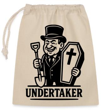 undertaker bestatter - Verschließbarer Geschenkbeutel aus Baumwolle (25x30cm) - Natur - Vorne