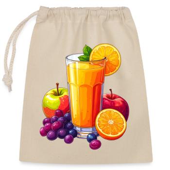 Multivitamin juice - Closable cotton gift bag (25x30cm) - nature - Front