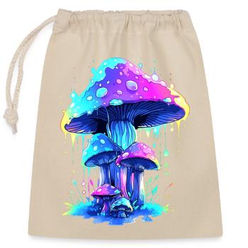 Pilz  - Verschließbarer Geschenkbeutel aus Baumwolle (25x30cm) - Natur - Vorne