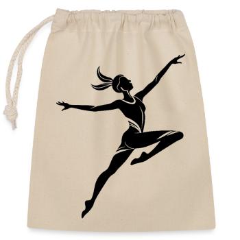 Female gymnast - Closable cotton gift bag (25x30cm) - nature - Front