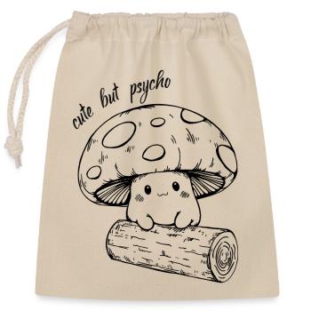 Süßer Pilz - mignon mais psychopathe - Sac cadeau en coton avec cordon (25 x 30 cm) - nature - Devant