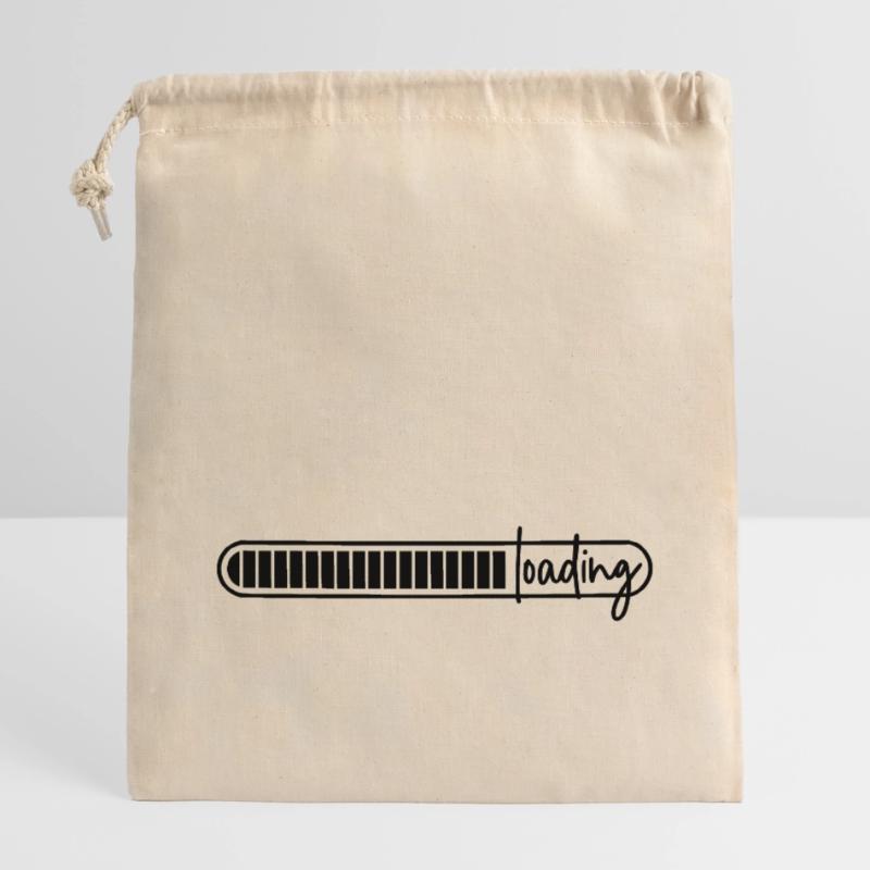 loading bar - loading - loading Closable cotton gift bag (25x30cm)