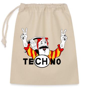 Techno, Wiltsch, Frech, Suisse - Sac cadeau en coton avec cordon (25 x 30 cm) - nature - Devant