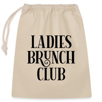 Ladies Brunch Club - Closable cotton gift bag (25x30cm) - nature - Front