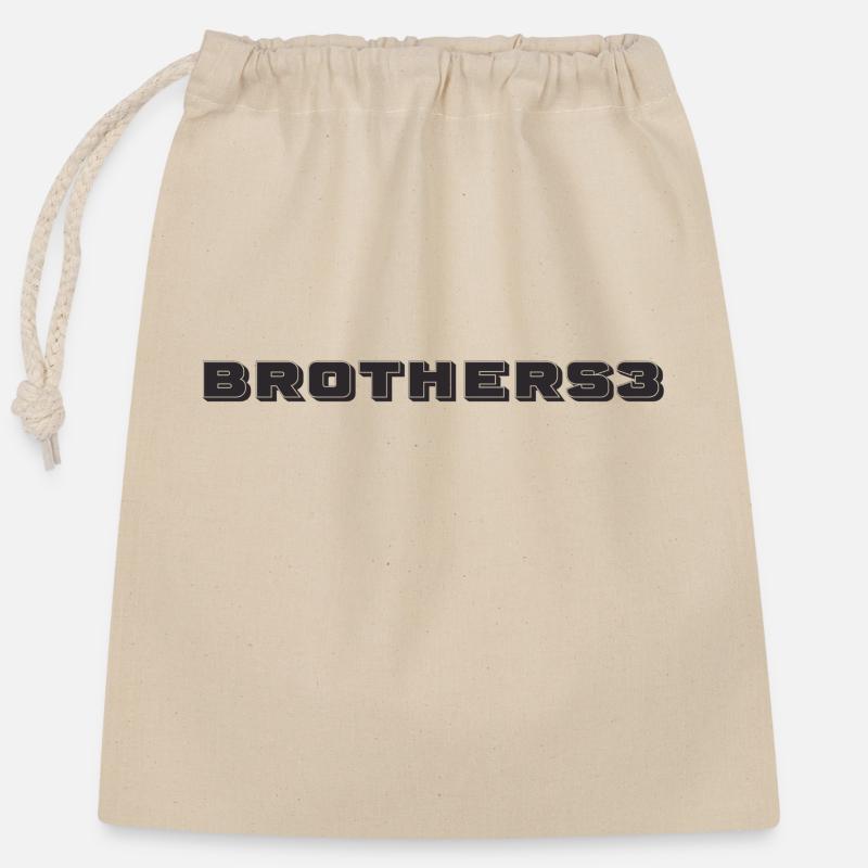 Brüder - Verschließbarer Geschenkbeutel aus Baumwolle (25x30cm) - Natur