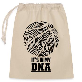 Jouer au basket est dans mon ADN - Sac cadeau en coton avec cordon (25 x 30 cm) - nature - Devant