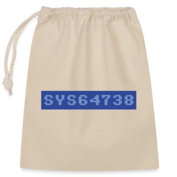 64 : SYS64738 - Sac cadeau en coton avec cordon (25 x 30 cm) - nature - Devant
