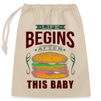 United States - Food - Closable cotton gift bag (25x30cm) - nature - Front