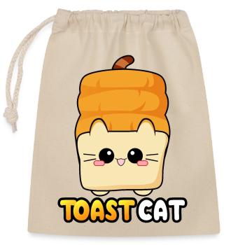 Toast Cat Kitty Bread Cat Bread moodrush - Sac cadeau en coton avec cordon (25 x 30 cm) - nature - Devant