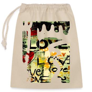 Graffiti style Splash hip hop couleurs peintre couleur - Sac cadeau en coton avec cordon (25 x 30 cm) - nature - Devant