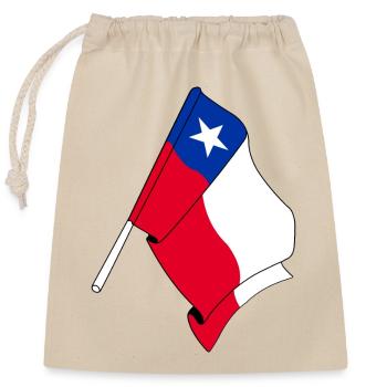 drapeau Chili - Sac cadeau en coton avec cordon (25 x 30 cm) - nature - Devant