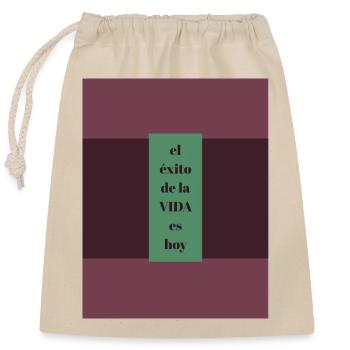 Success is today - Closable cotton gift bag (25x30cm) - nature - Front