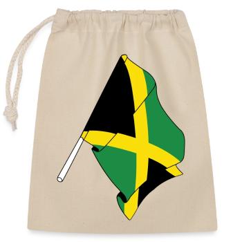 Flagge Jamaika - Verschließbarer Geschenkbeutel aus Baumwolle (25x30cm) - Natur - Vorne
