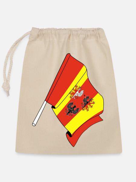 Flagge: Lodz, Polen - Verschließbarer Geschenkbeutel aus Baumwolle (25x30cm) - Natur