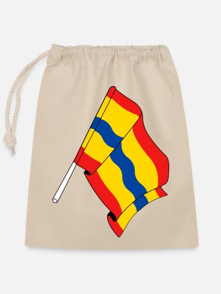 Flagge der Provinz Overijssel - Verschließbarer Geschenkbeutel aus Baumwolle (25x30cm) - Natur