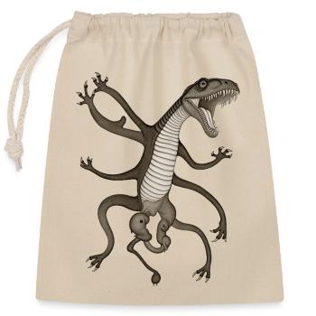 BUG #11 - dark hell - Closable cotton gift bag (25x30cm) - nature - Front