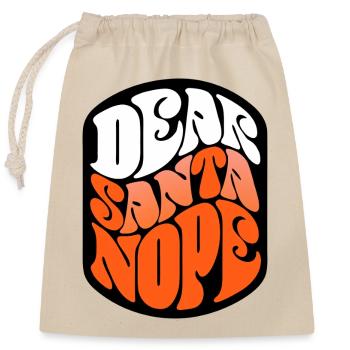 Santa Nope Psychedelic Glow - Closable cotton gift bag (25x30cm) - nature - Front