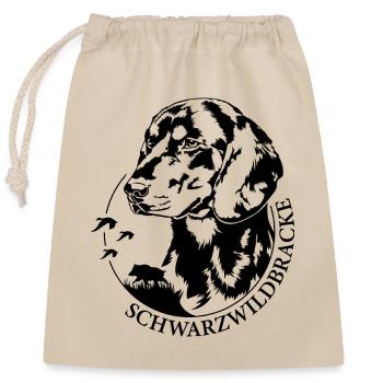 Wild Boar Bracke Portrait Dogs Hunting Dog Wilsigns - Closable cotton gift bag (25x30cm) - nature - Front