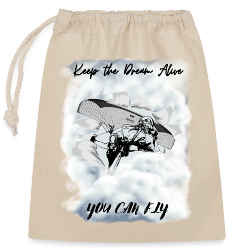 Hold drømmen i live. Du kan flyve i skyerne - Gavepose i bomuld, der kan lukkes (25x30 cm)
