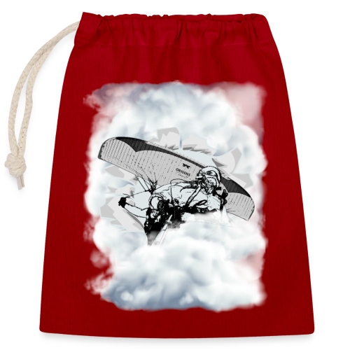 You can fly. Paragliding in the clouds - Closable cotton gift bag (25x30cm)