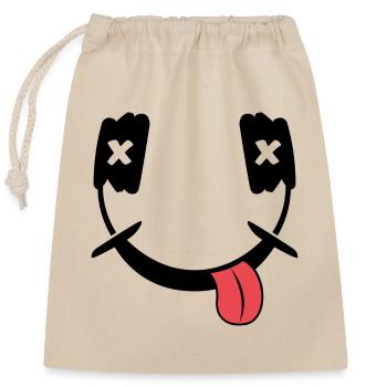 New Music Face Dubstep Musicworld Minimal House - Closable cotton gift bag (25x30cm) - nature - Front