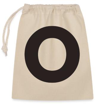 O - Closable cotton gift bag (25x30cm) - nature - Front