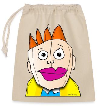 87, mais des yeux jeunes - Sac cadeau en coton avec cordon (25 x 30 cm) - nature - Devant