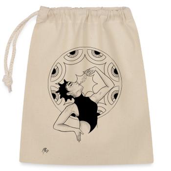 Modern shaman - Closable cotton gift bag (25x30cm) - nature - Front