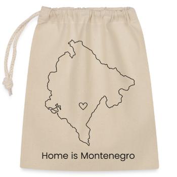 Montenegro Travel Balkans Adriatic Coast Mountains - Closable cotton gift bag (25x30cm) - nature - Front