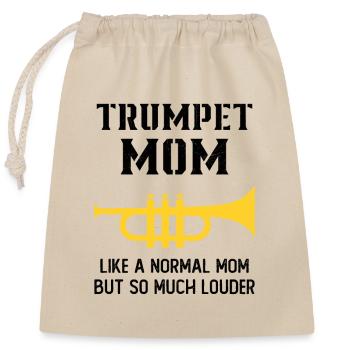 Mama Trompeter Humor Geschenk Frau - Verschließbarer Geschenkbeutel aus Baumwolle (25x30cm) - Natur - Vorne