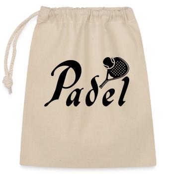 Padel Fun Padel Player Padelist - Sac cadeau en coton avec cordon (25 x 30 cm) - nature - Devant
