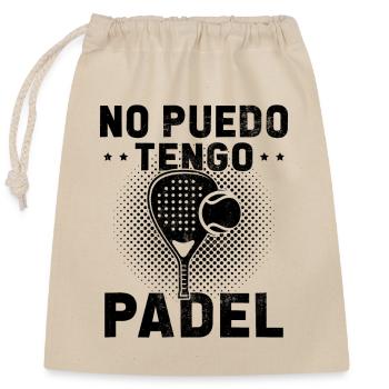 Je ne peux pas avoir Padel Gift Padelist - Sac cadeau en coton avec cordon (25 x 30 cm) - nature - Devant