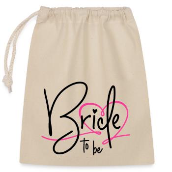 MARIÉE À CŒUR ENTERREMENT DE VIE DE JEUNE FILLE - Sac cadeau en coton avec cordon (25 x 30 cm) - nature - Devant