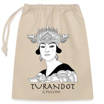 Turandot T - Verschließbarer Geschenkbeutel aus Baumwolle (25x30cm) - Natur - Vorne