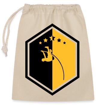 Stabhochsprung Stabhochsprunger Sport Sportler - Verschließbarer Geschenkbeutel aus Baumwolle (25x30cm) - Natur - Vorne